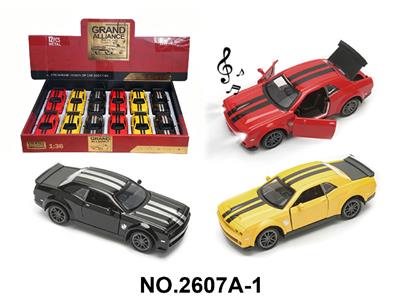 1:36回力合金车模-道奇带灯光音乐（12只/展示盒） 3色混装 - OBL10468442