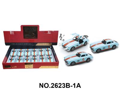 1:36回力合金车模-老爷车E300带灯光音乐海湾版（12只/展示盒） - OBL10468458