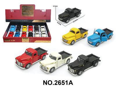 1:36回力合金车模-复古皮卡福特/雪佛兰（2款混装12只/盒） - OBL10468465