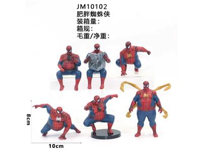 8-10CM肥胖蜘蛛侠 OPP袋装 6只一套 - OBL10469735