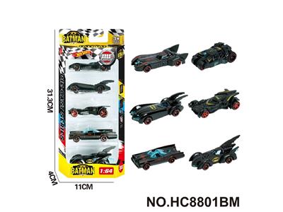 风火轮1:64合金车蝙蝠侠5只装 - OBL10471439