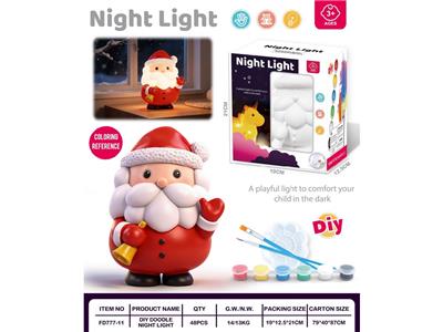 圣诞老人DIY涂鸦彩绘夜灯存钱罐 - OBL10474192