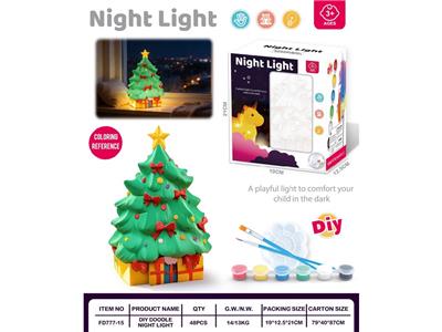 圣诞树DIY涂鸦彩绘夜灯存钱罐 - OBL10474195