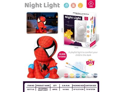 蜘蛛侠DIY涂鸦彩绘夜灯存钱罐 - OBL10474205