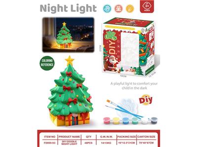 圣诞树DIY涂鸦彩绘夜灯存钱罐 - OBL10474216
