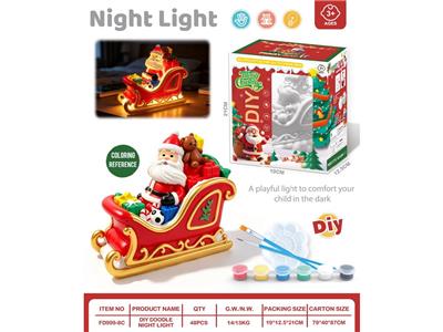 圣诞雪橇DIY涂鸦彩绘夜灯存钱罐 - OBL10474219
