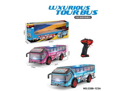 1:16四通 PVC 2.4G遥控巴士带灯光音乐 - OBL10474855