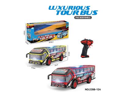 1:16四通 PVC 2.4G遥控巴士带灯光音乐 - OBL10474856