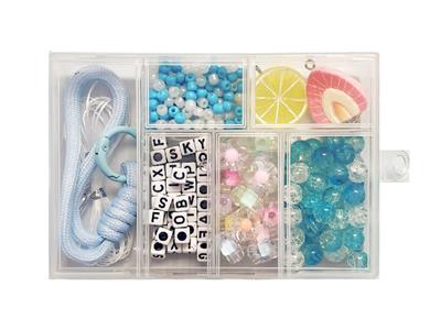 4mm米珠+8mm珠+珠中珠+字母珠+挂件+挂绳/线/圈（6格） - OBL10475237