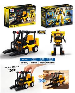 益智城市工程积木2变回力叉车（53PCS)  四款混装 - OBL10476384