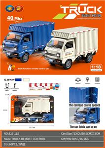 40.Mhz 1:18 4通遥控厢式货车 （配3.7V锂电.USB线.可印膜贴纸*1.遥控器2AA不包) - OBL10477012