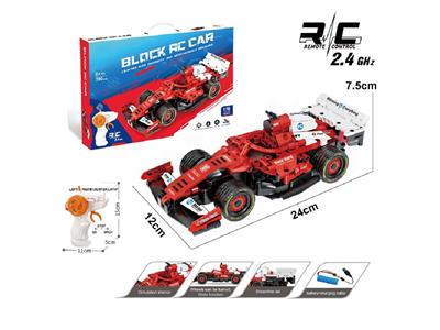 1:16 DIY拼装积木遥控车-F1赛车-法拉利                （颗粒数：390pcs） - OBL10478003
