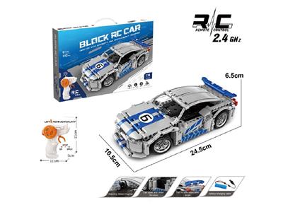 1:16 DIY拼装积木遥控车-日产-GTR                （颗粒数：442pcs） - OBL10478005