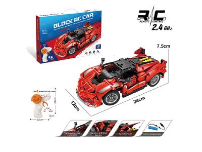 1:16 DIY拼装积木遥控车-法拉利-拉法                （颗粒数：444pcs） - OBL10478010