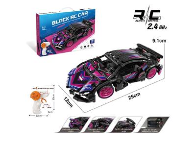 1:16 DIY拼装积木遥控车-兰博基尼-赛博朋克                （颗粒数：391pcs）不包电 - OBL10478016