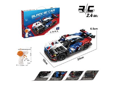 1:16 DIY拼装积木遥控车-宝马-M4 GT3                 （颗粒数：437pcs）不包电 - OBL10478017