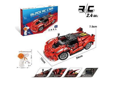 1:16 DIY拼装积木遥控车-法拉利-拉法                （颗粒数：444pcs）不包电 - OBL10478018