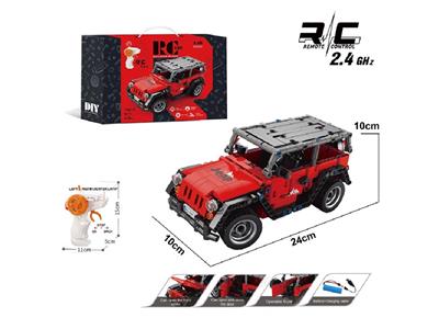 1:16 DIY拼装积木遥控车-牧马人         （颗粒数：410pcs） - OBL10478024