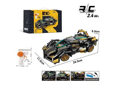 1:16 DIY拼装积木遥控车-兰博基尼V12（颗粒数：402pcs） - OBL10478029