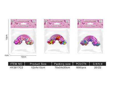 DIY 彩虹盒珠饰系列混色混款卡头袋装 - OBL10478832