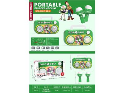 玩具总动员双话筒蓝牙音箱.音响（蓝牙.灯光.掌声.变声.播放.暂停.上首.下首.大声.小声.音乐） - OBL10479245