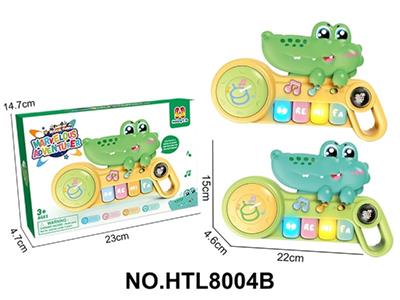 益智婴幼儿童早教乐器鳄鱼音乐电子琴
（不包电）
（产品采用UV印） - OBL10479618