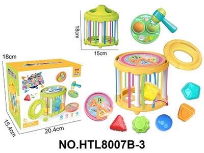 益智婴幼儿童早教玩具篮子塞塞乐加配款+2面板
（带1块锤锤乐面板+1块动物转盘面板）
（功能面板采用UV印） - OBL10479623
