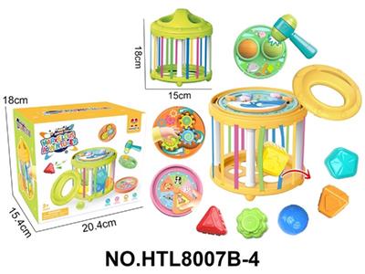 益智婴幼儿童早教玩具篮子塞塞乐加配款+3面板
（带1块锤锤乐面板+1块动物转盘面板+1块旋转齿轮面板）
（功能面板采用UV印） - OBL10479624