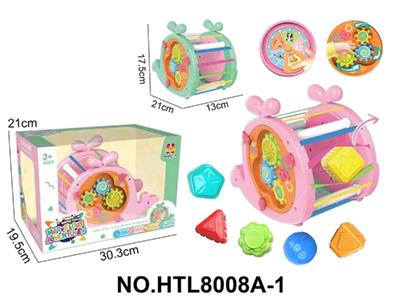 益智婴幼儿童早教玩具鲸鱼塞塞乐标配款+2面板
（带1块动物转盘面板+1块牙轮转盘面板）
（功能面板采用UV印） - OBL10479697