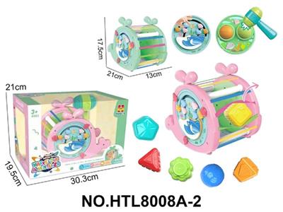 益智婴幼儿童早教玩具鲸鱼塞塞乐标配款+2面板
（带1块锤锤乐面板+1块拨拨乐面板）
（功能面板采用UV印） - OBL10479698