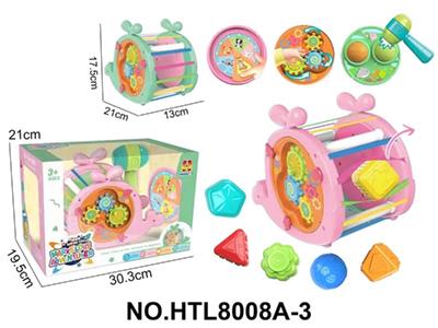 益智婴幼儿童早教玩具鲸鱼塞塞乐加配款+3面板
（带1块锤锤乐面板+1块动物转盘面板+1块旋转齿轮面板）
（功能面板采用UV印） - OBL10479699