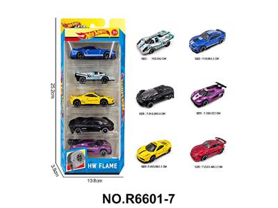 6款1:64风火轮合金车赛车跑车5只装 - OBL10479899