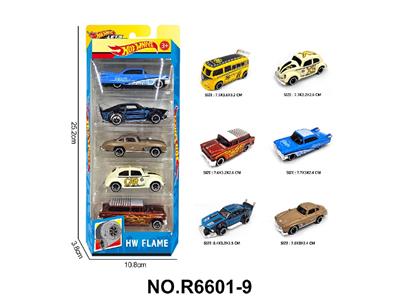 6款1:64风火轮合金车5只装 - OBL10479901