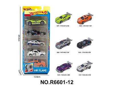 1:64风火轮合金6款5只装（赛车，跑车） - OBL10479905