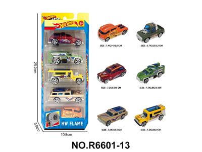 1:64风火轮合金6款5只装（汽车，巴士，轿车） - OBL10479906