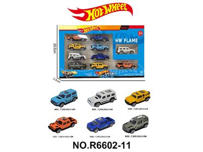 1:64风火轮6款合金车10只装（悍马，越野车，皮卡） - OBL10479935