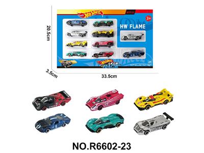 6款1:64风火轮赛车，跑车合金车10只装 - OBL10479947