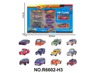 1:64风火轮合金12款10只装（汽车，巴士，轿车） - OBL10479959