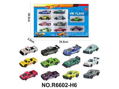 1:64风火轮12款合金车10只装（赛车，肌肉车，皮卡） - OBL10479962