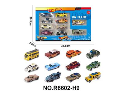 1:64风火轮12款合金车10只装（赛车，甲壳虫，肌肉车，皮卡，老爷车，巴士） - OBL10479965