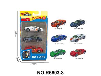 6款1:64风火轮合金跑车3只装 - OBL10479973
