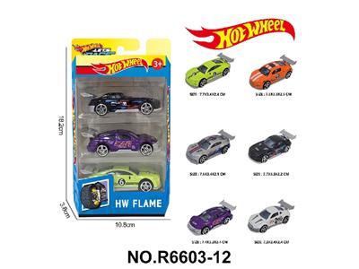 1:64风火轮合金6款3只装（赛车，跑车） - OBL10479978