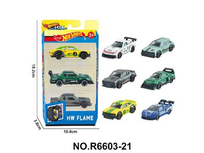 6款1:64风火轮合金肌肉车，赛车3只装 - OBL10479987
