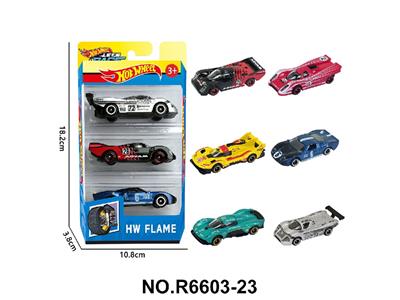 6款1:64风火轮赛车，跑车合金车3只装 - OBL10479989