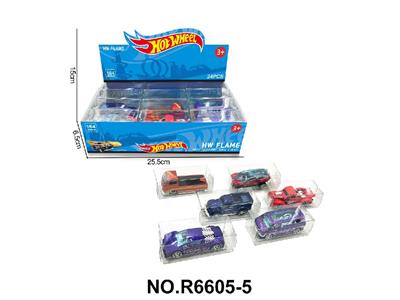 6款1:64风火轮合金车24只装展示盒 - OBL10480001