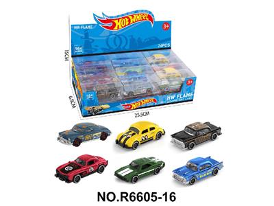 6款1:64风火轮合金车老爷车展示盒 - OBL10480007