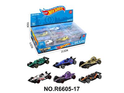 6款1:64风火轮合金车F1赛车展示盒 - OBL10480008