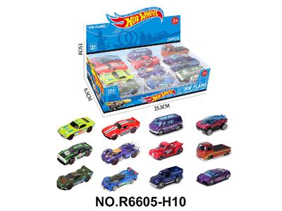 1:64风火轮12款合金车24只装展示盒（赛车，肌肉车，皮卡，面包车） - OBL10480022