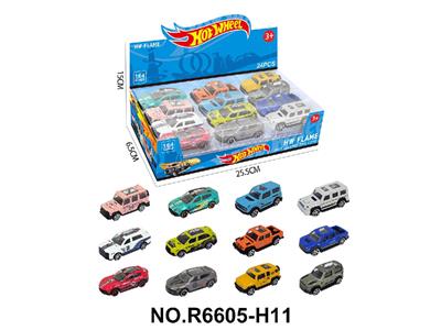 1:64风火轮合金12款24只装展示盒（SUV，皮卡，悍马） - OBL10480023