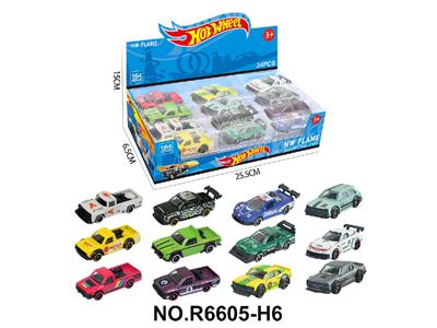 1:64风火轮12款合金车24只装展示盒（赛车，肌肉车，皮卡） - OBL10480028